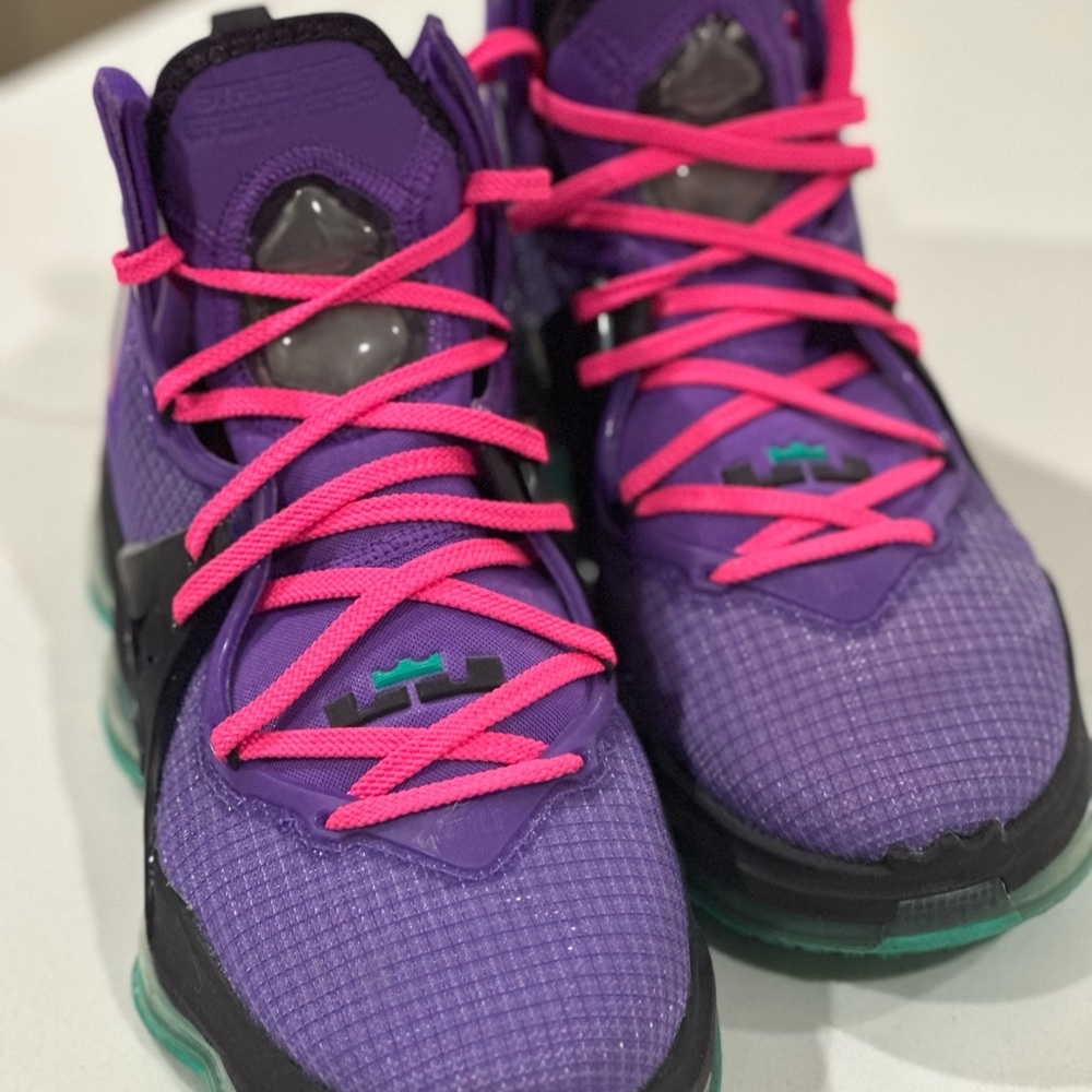 LeBron James Nike Purple and Pink Basketball Shoes